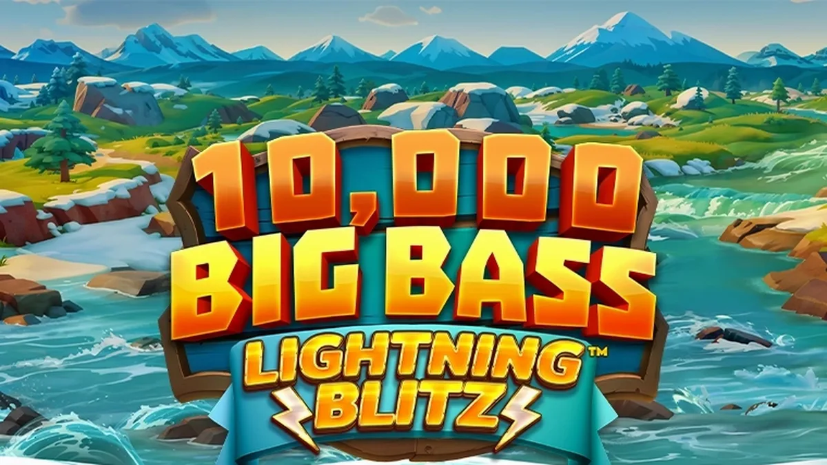 Interface do jogo de slot 10,000 Big Bass Lightning Blitz