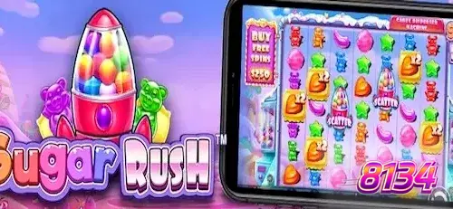 Interface colorida e vibrante do jogo de slot Sugar Rush